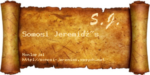 Somosi Jeremiás névjegykártya